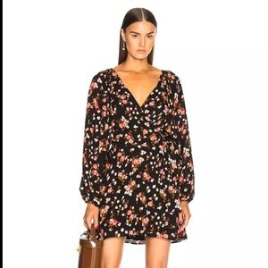 A.L.C. Carlo Floral Dress - Black - Wrap - Size 4